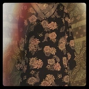 Navy blue flower dress